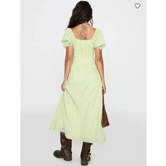 NWOT Princess Polly More Than Butterflies Maxi Dress Green Gingham Size US 2 - Picture 9 of 11